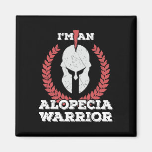 Jag är en Alopecia Warrior Alopecia Areata Awarene Magnet