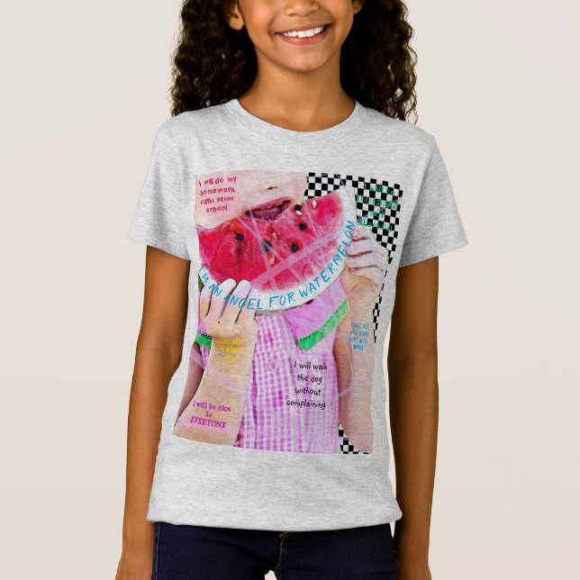 Jag är en ängel för vattenmelon - HAMbWG T-Shirt (Framsida)