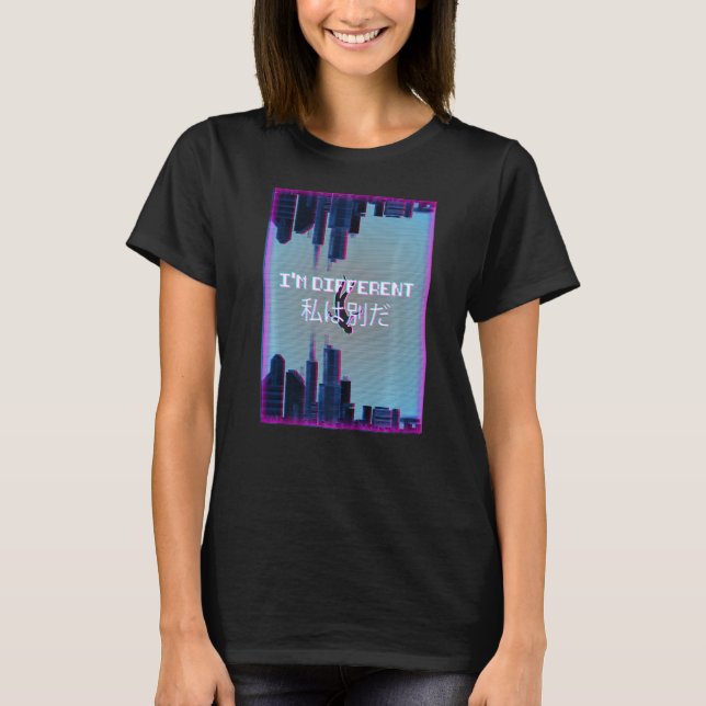 Jag är en annan Aesthetic Vaporwave 90's T Shirt (Framsida)