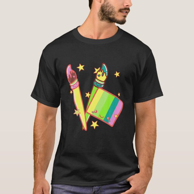 Jag är en Ansikte Painter, Cute Artist Costume T Shirt (Framsida)