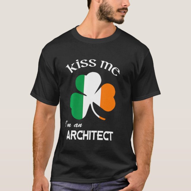 Jag är en arkitekt Shamrock St. Patrick S Da T Shirt (Framsida)