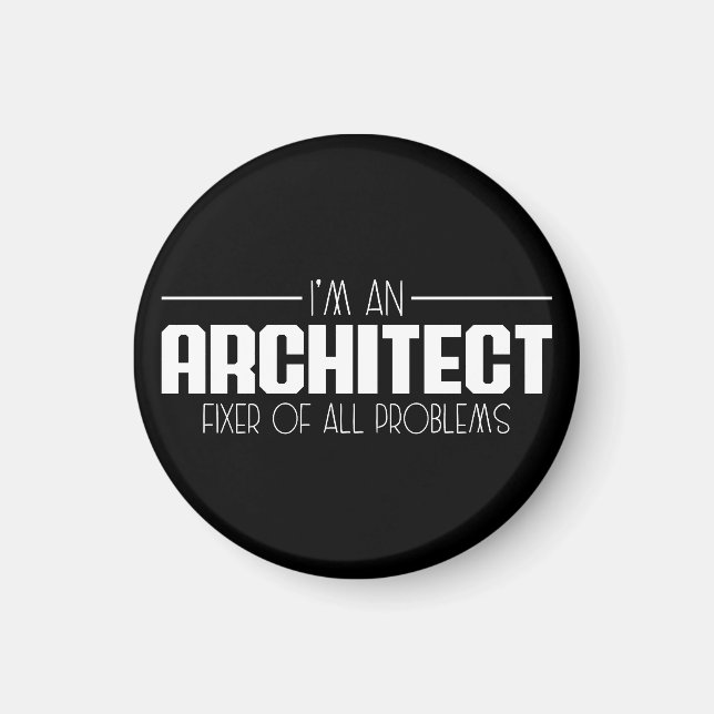 Jag är en arkitekt som löser alla problem i Studen Magnet (Framsidan)