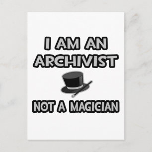 Jag är en arkivist.. Inte en magiker Vykort
