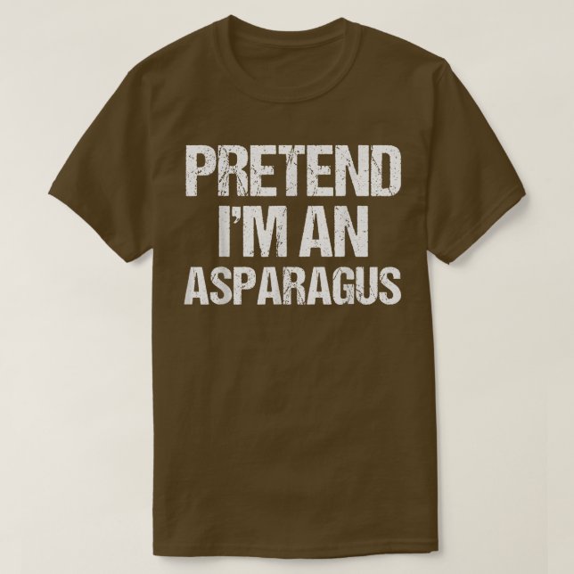 Jag är en Asparagus Costume Funny Lazy Hallowed T Shirt (Design framsida)