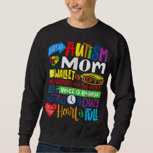 Jag är en Autism Mamma Wallet Empty Proud Autism M Lång Ärmad Tröja
