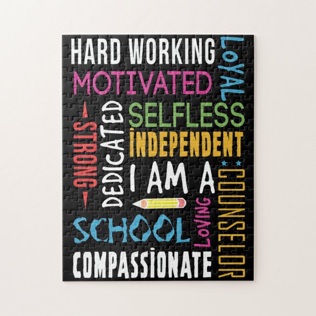 Jag är en av skolrådgivarnas uppskattningar pussel (Vertikal)