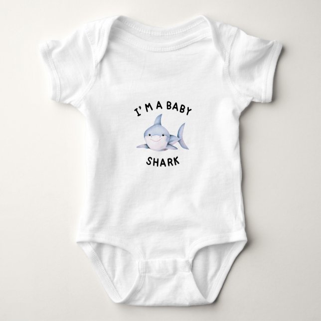 Jag är en Baby-hajdräkt | Cute Halloween Costume T Shirt (Framsida)