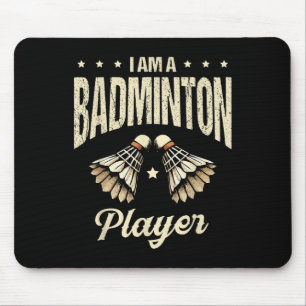 Jag är en badminton-spelarskyttel musmatta