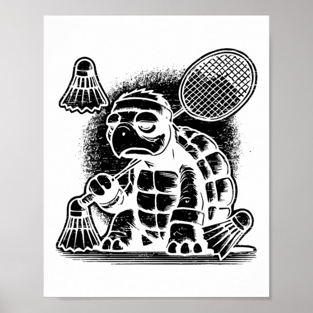 Jag är en badminton-spelarskyttel poster (Framsidan)