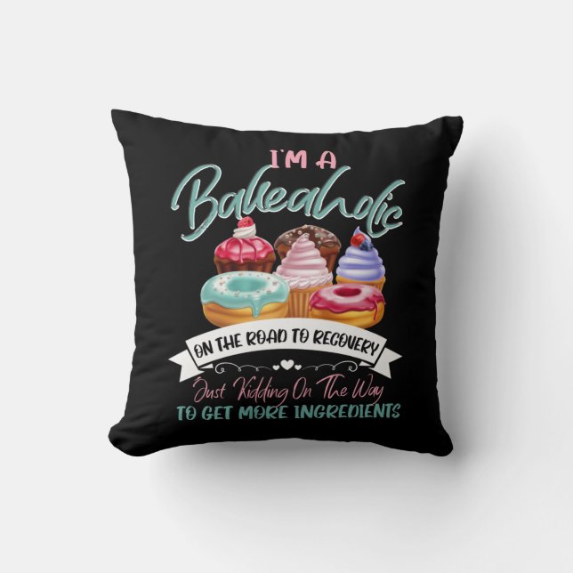 Jag är en bakahollös Baking Baker Cuptårta Cookin Kudde (Framsida)