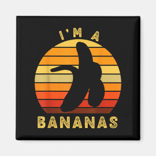 Jag Är En Banan Rolig Retro Vintage Banan Humor So Magnet