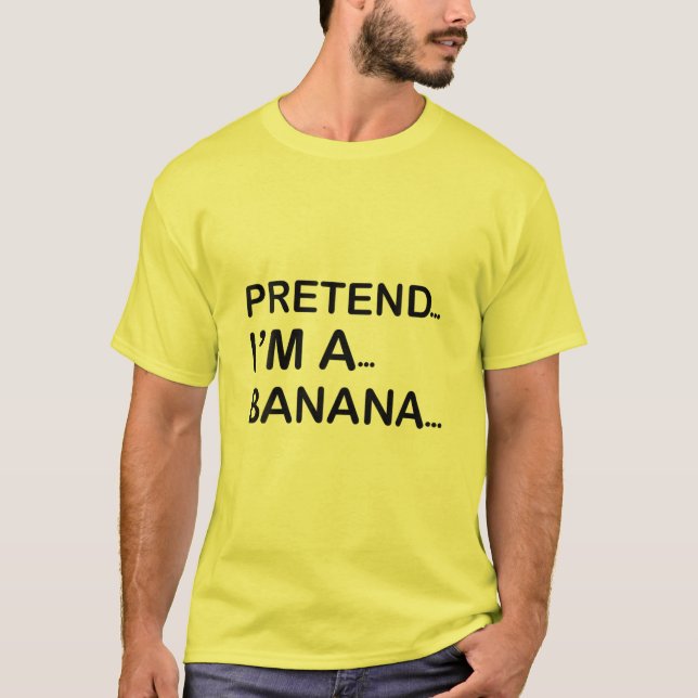 Jag är en banana Lazy Funny Halloween Costume T Shirt (Framsida)