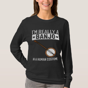 Jag är en banjo i en mänsklig dräkt Halloween Musi T Shirt