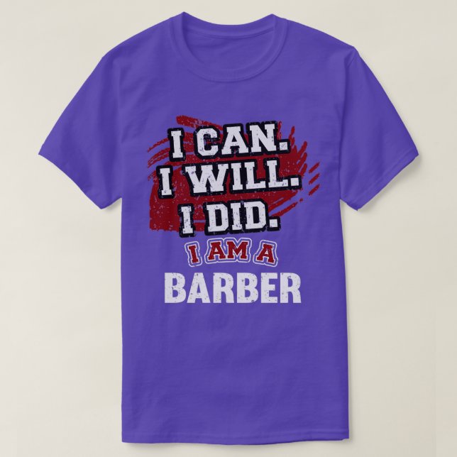Jag är en Barber Funny T Shirt (Design framsida)