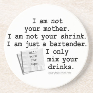 Jag är en Bartender Coaster Underlägg