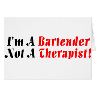 Jag är en Bartender Hälsningskort