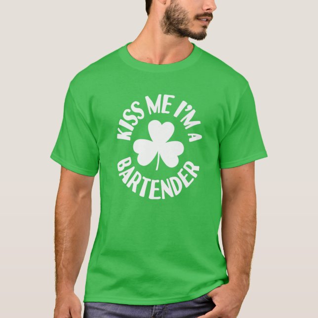 Jag är en Bartender Irish St patricks day Sham T Shirt (Framsida)