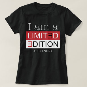 Jag är en Begränsad utgåva Red Black Customized Na T Shirt