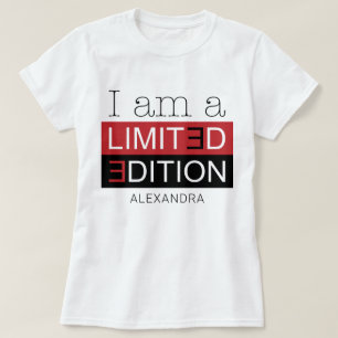 Jag är en Begränsad utgåva Red Black Namn, anpassa T Shirt