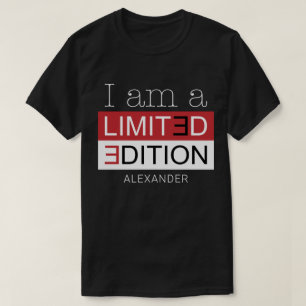 Jag är en Begränsad utgåva Red Black Personlig Nam T Shirt