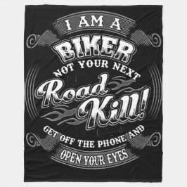 JAG ÄR EN BIKER FLEECEFILT