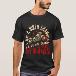 Jag är en Biker GrandPa som en vanlig morfar T-shirt