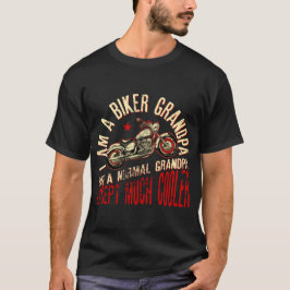 Jag är en Biker GrandPa som en vanlig morfar T-shirt