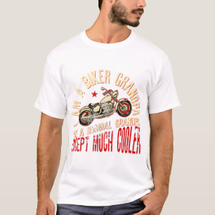 Jag är en Biker GrandPa som en vanlig morfar Tee