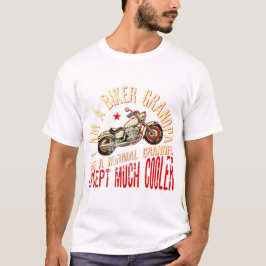 Jag är en Biker GrandPa som en vanlig morfar Tee Shirt