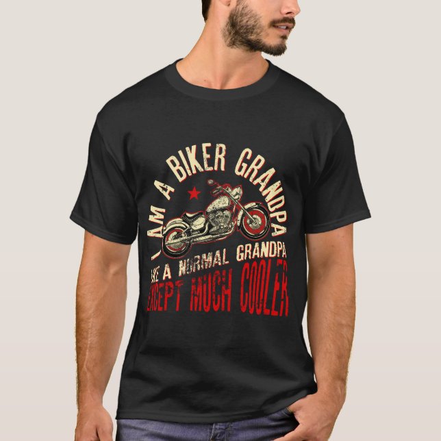 Jag är en Biker GrandPa-utskrift, fin gåva för Coo T Shirt (Framsida)