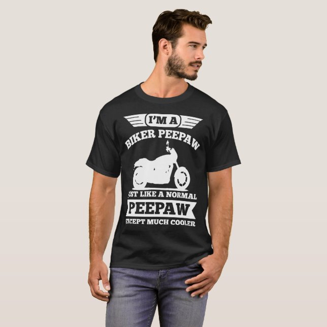 JAG ÄR EN BIKER PEEPAW SOM NORMAL PEEPAW TRÖJA (Hel framsida)
