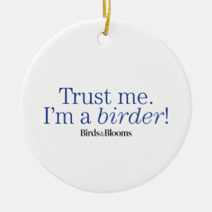 Jag är en Birder Julgransprydnad Keramik