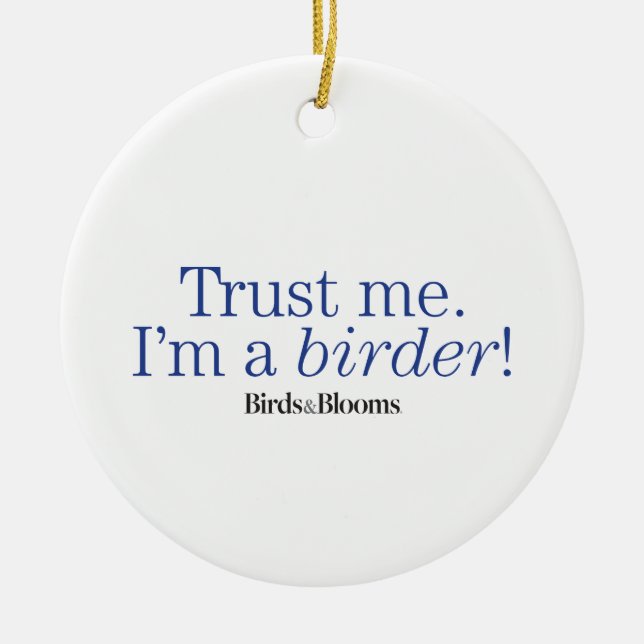 Jag är en Birder Julgransprydnad Keramik (Framsidan)