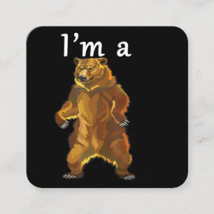 Jag är en björngrizzly och Björnar Fyrkantigt Visitkort