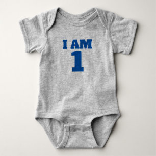 Jag är en blågrå födelsedagsbaby bodysuit t shirt
