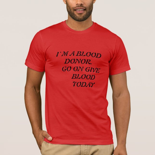 JAG ÄR EN BLODSDONOR RED T-SHIRT (Framsida)