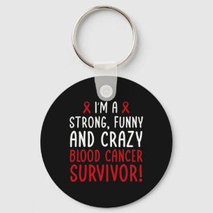 Jag är en Blood Cancer Survivor! Blood Cancer Awar Nyckelring