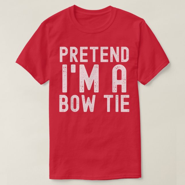 Jag är en Bow Tie Funny Lazy Halloween Costume T Shirt (Design framsida)