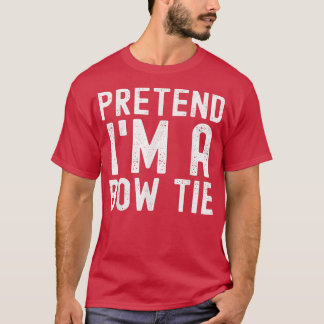 Jag är en Bow Tie Funny Lazy Halloween Costume T Shirt
