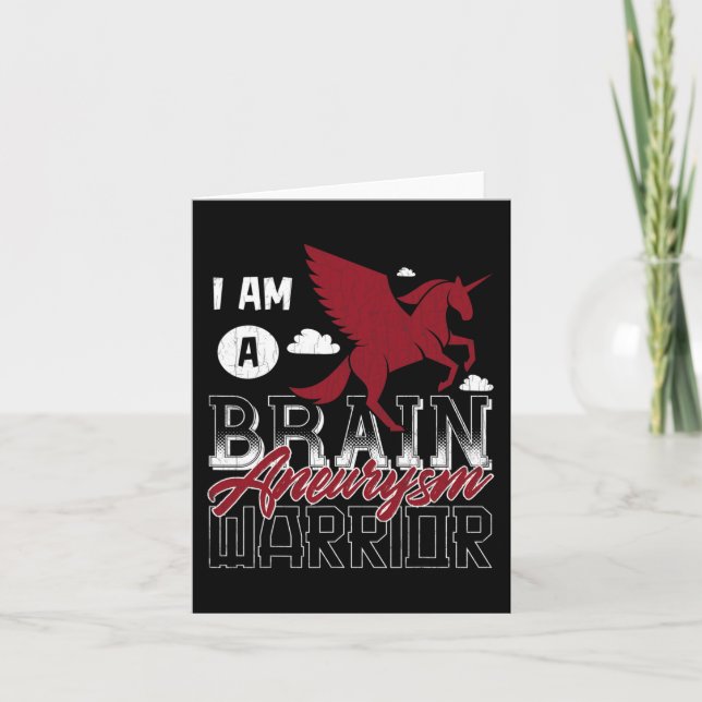Jag är en Brain Aneurysm Warrior Awareness Support Kort (Framsida)