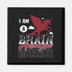 Jag är en Brain Aneurysm Warrior Awareness Support Magnet