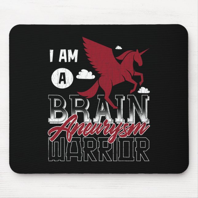 Jag är en Brain Aneurysm Warrior Awareness Support Musmatta (Framsidan)