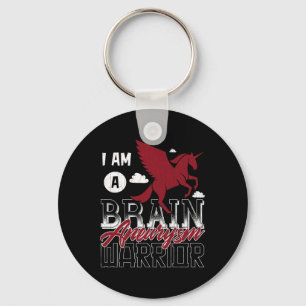 Jag är en Brain Aneurysm Warrior Awareness Support Nyckelring