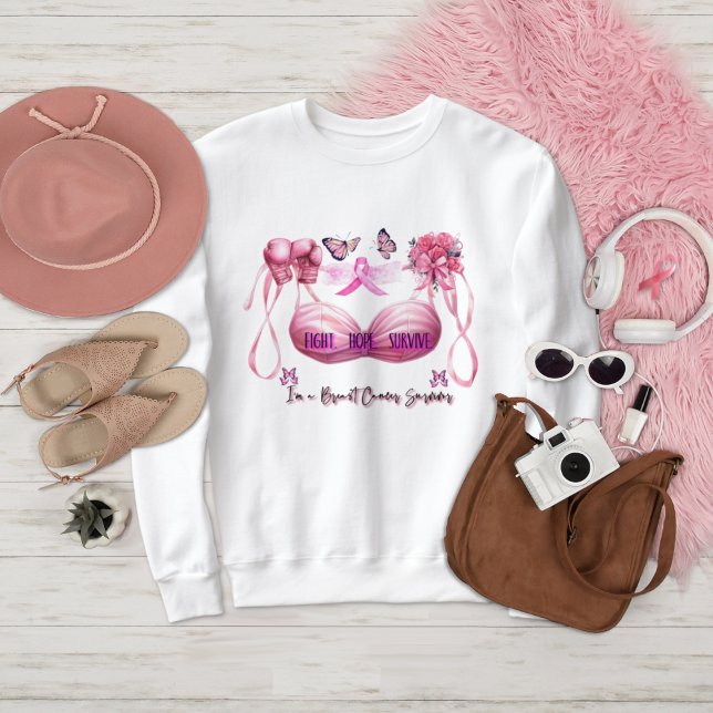 Jag är en Bröstcancer överlevande Rosa Ribbon T Shirt (Skapare uppladdad)