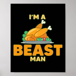 Jag är en bröstman Turkiet rolig Thanksgiving Poster