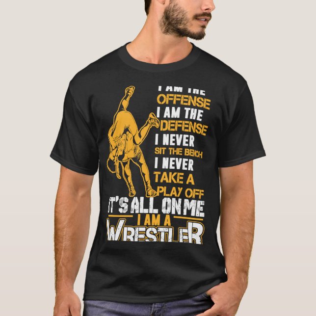 Jag är en brottlings-cute för Wrestler T Shirt (Framsida)