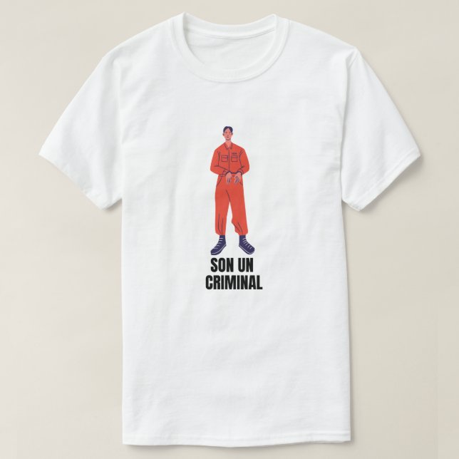 Jag är en brottsling i Galicien - son un crime T Shirt (Design framsida)