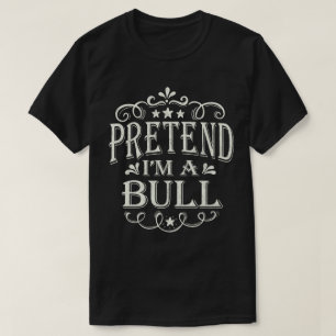 Jag är en Bull Lazy Easy Costume Halloween T Shirt