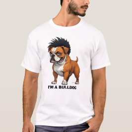 Jag är en Bulldog | Punk Mohawk Bulldog T Shirt