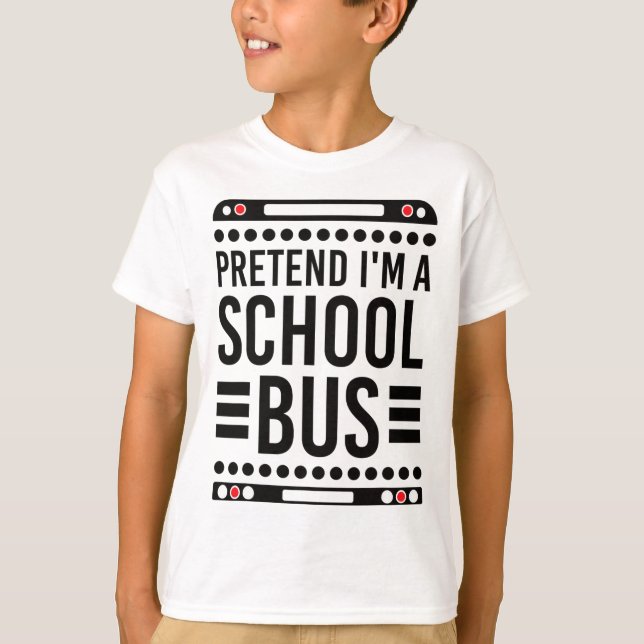 Jag är en Buss Costume Halloween T Shirt (Framsida)